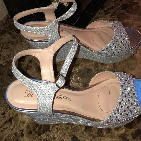 Silver sparkle heels - Picture 2 of 5
